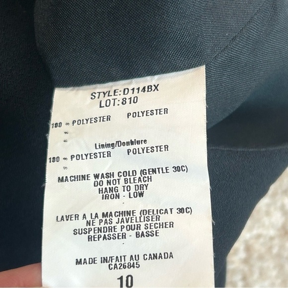 TESSUTI Collection black sleeveless sheath dress 10 business career professional - Picture 9 of 14